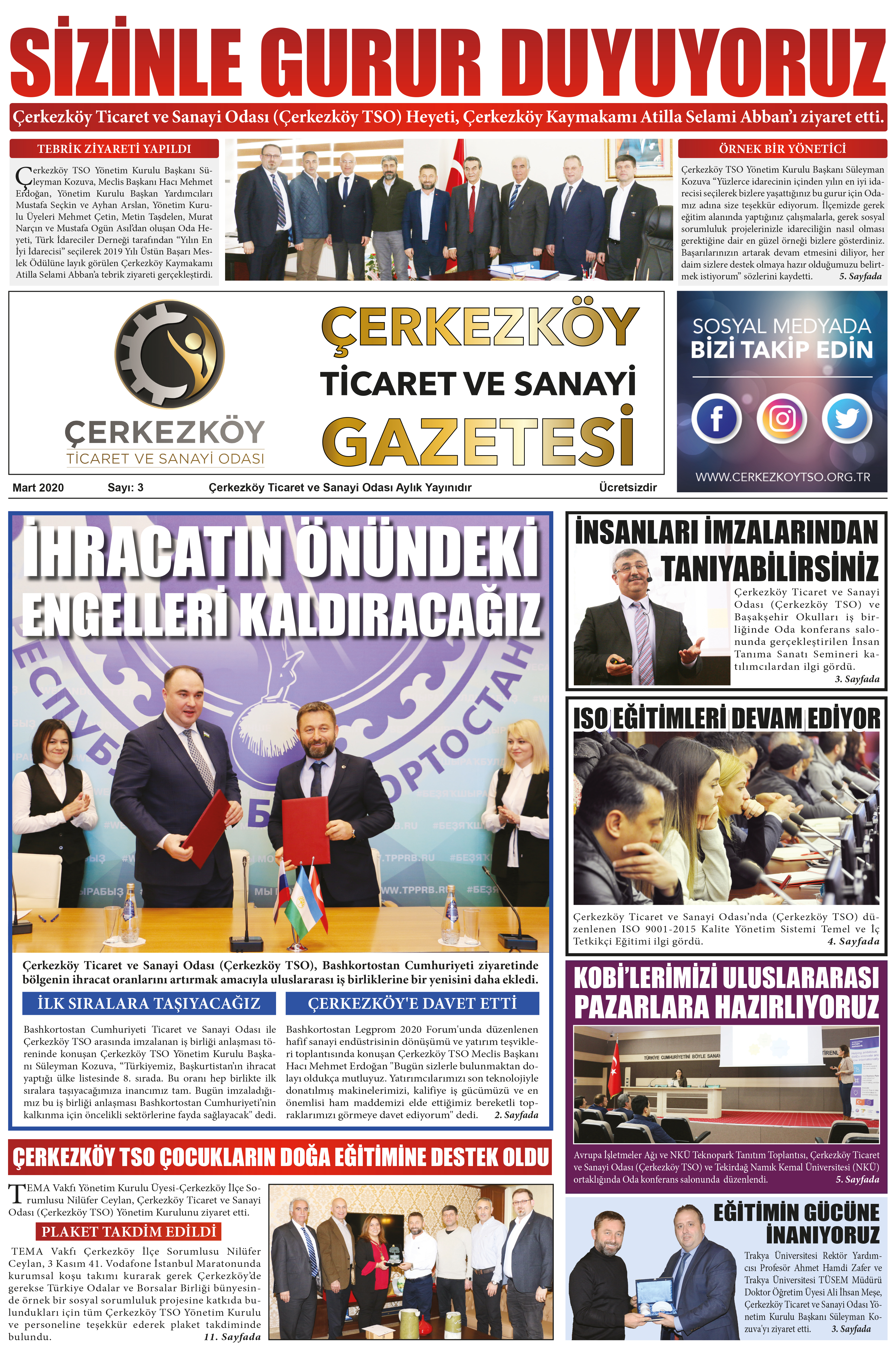 Çerkezköy Ticaret ve Sanayi Gazetesi 3. Sayı