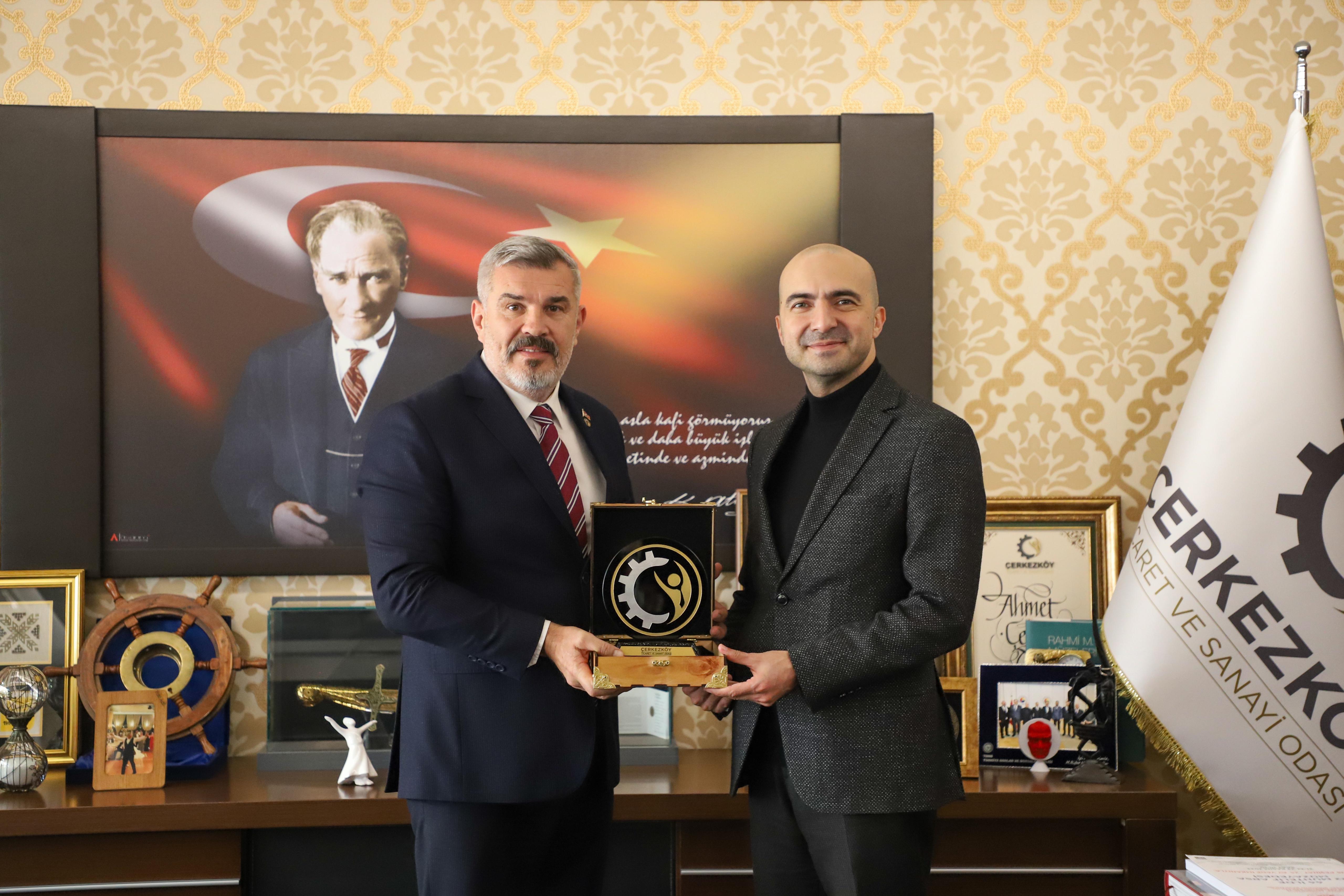 KOSGEB, DESTEKLER, AHMET ÇETİN, BAŞKAN, ÇERKEZKÖY TSO, ÇTSO, KOSGEB Başkanı Ahmet Serdar İbrahimcioğlu