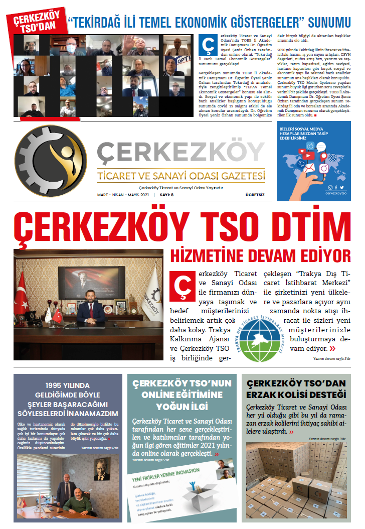 Çerkezköy Ticaret ve Sanayi Gazetesi 8. Sayı