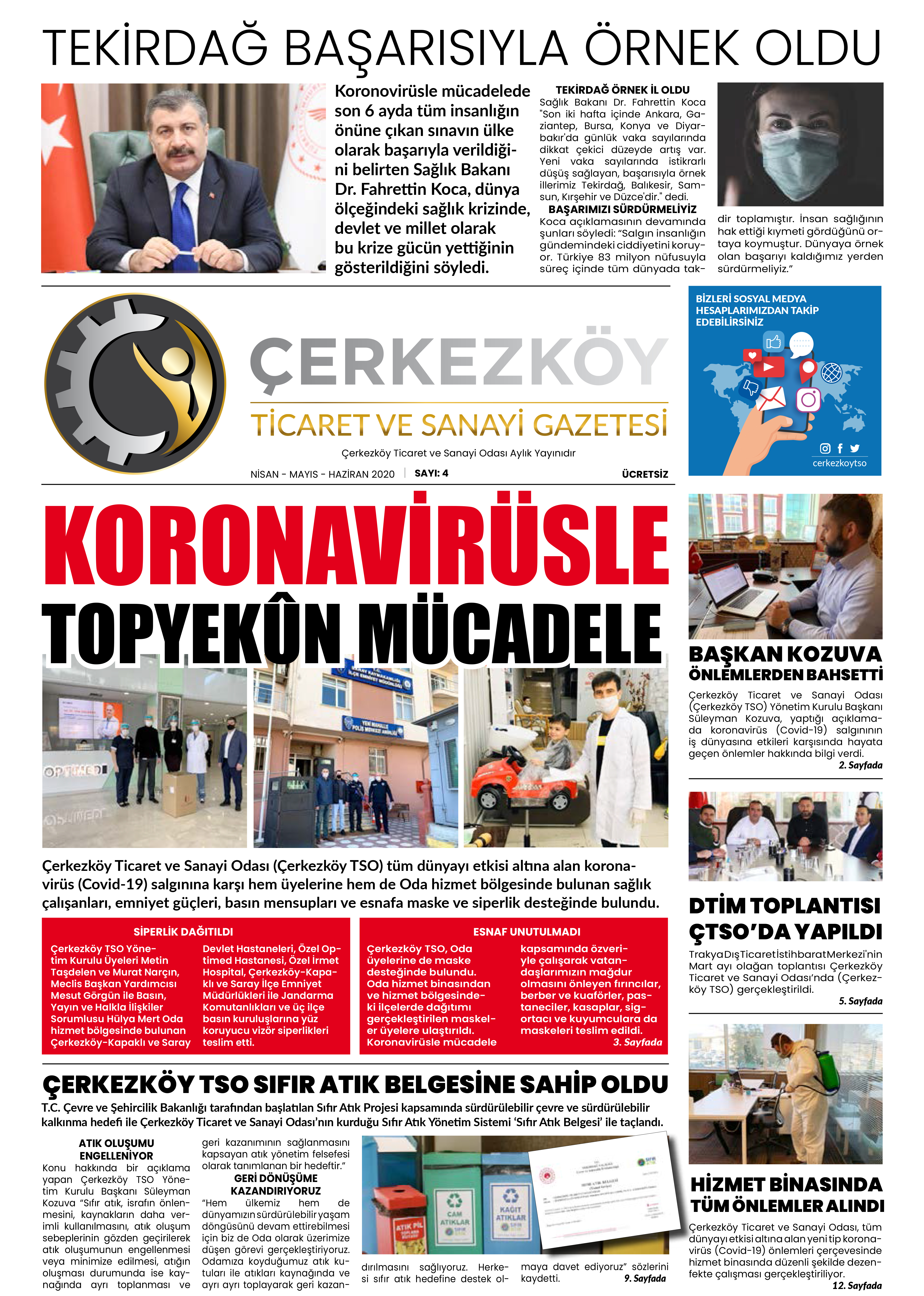 Çerkezköy Ticaret ve Sanayi Gazetesi 4. Sayı