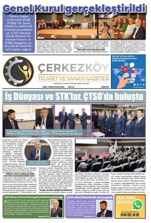 Çerkezköy Ticaret ve Sanayi Gazetesi 12. Sayı